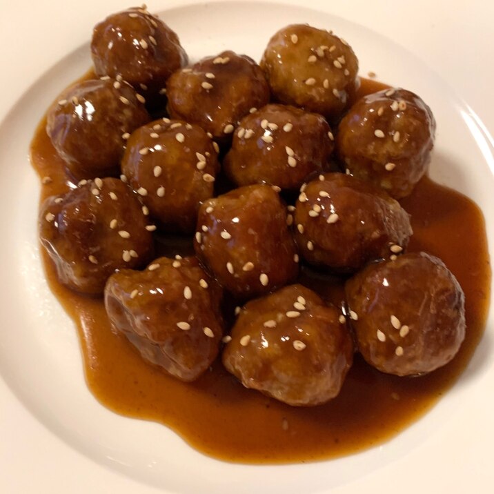 *酸っぱくないタレで肉団子*